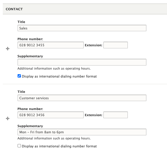 Telephone Plus Field Drupal